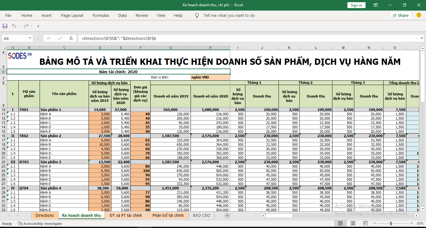 mau-lap-ke-hoach-kinh-doanh-tren-excel
